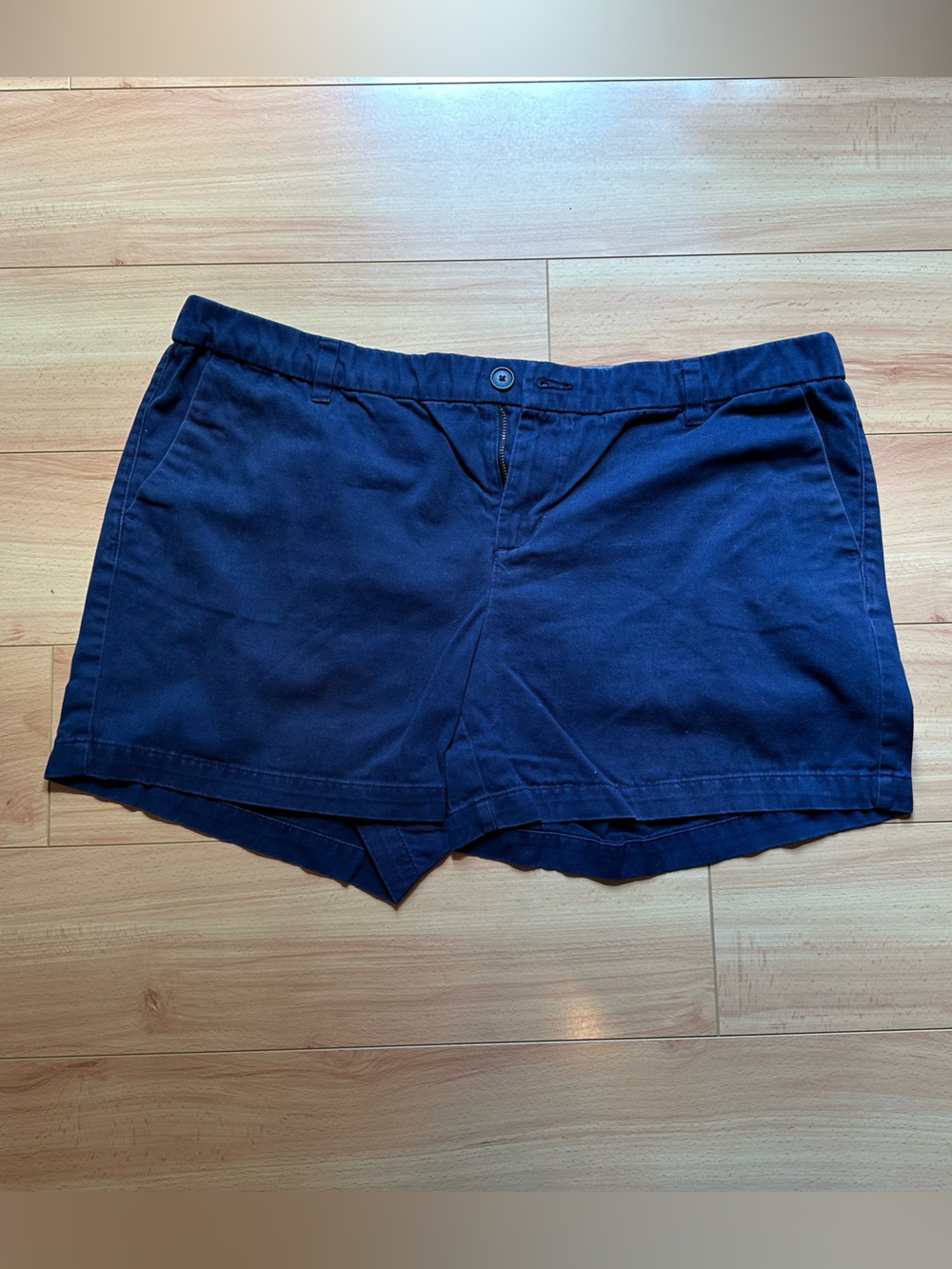 Merona Dark Blue Chino Shorts navy 4.5 inch inseam 100% cotton size 16